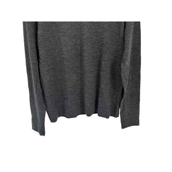 UNIQLO Merino Wool Sweater Heather Gray V-Neck Pullover Size Large - Picture 6 of 7
